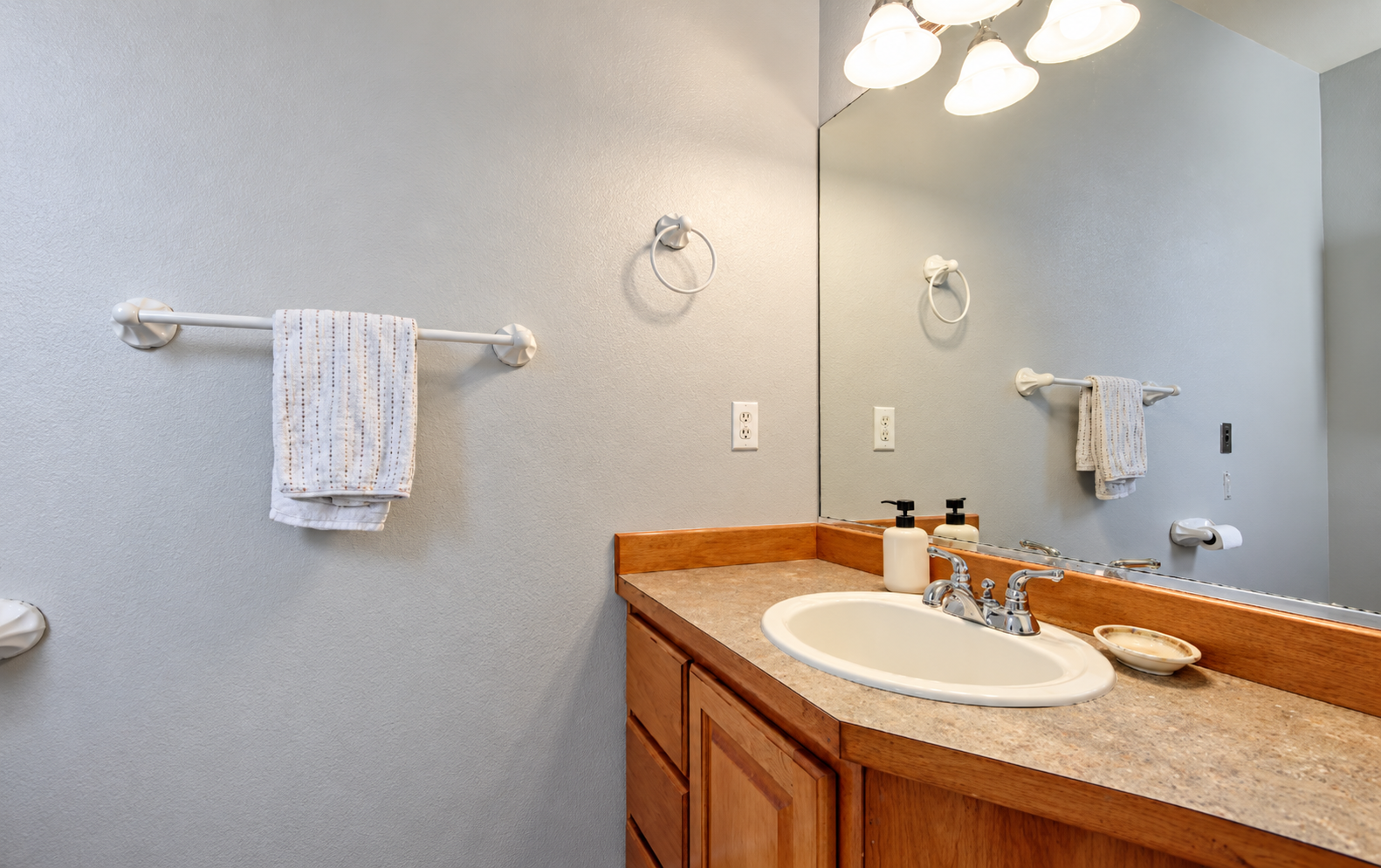 Bright, Clear Bathroom Vanity