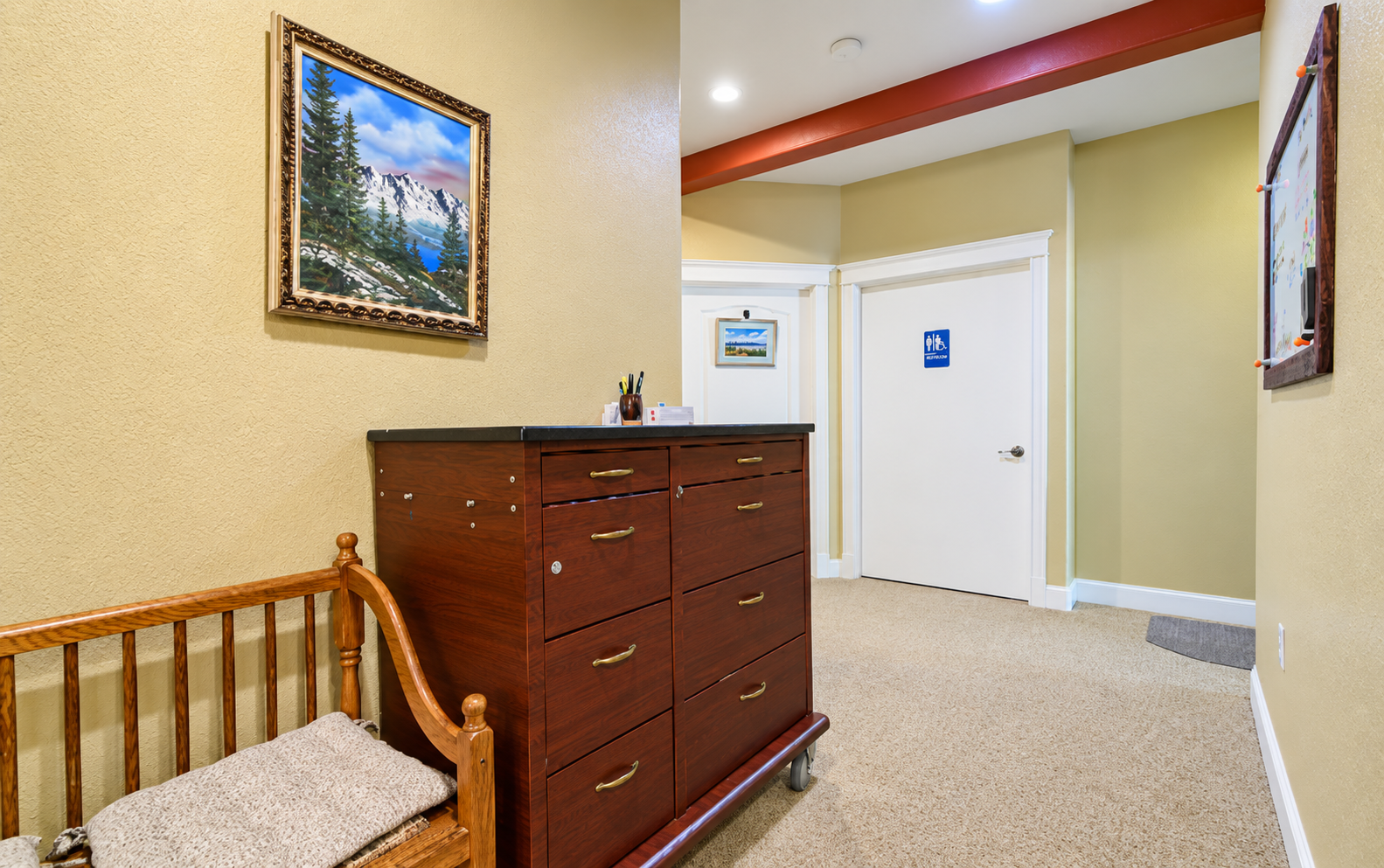 Brightened traditional hallway interior