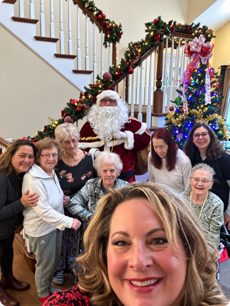 seniors in an adult family home in Vancouver WA painting